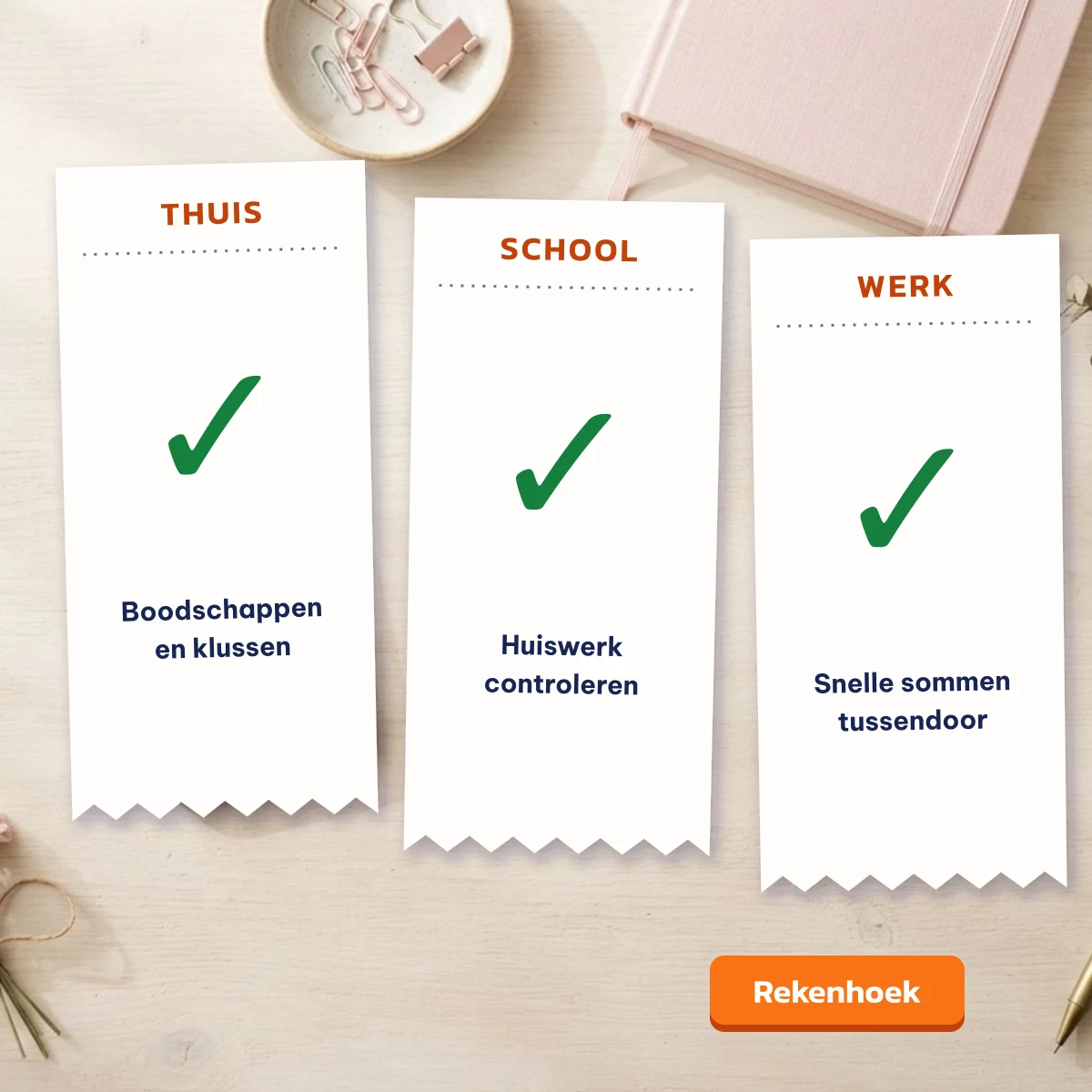 Toegestaan gebruik: thuis, op school en op het werk